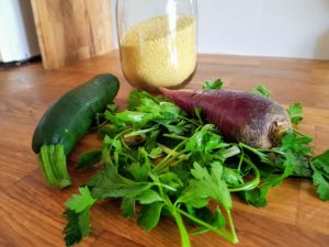 taboule courgette ingredients